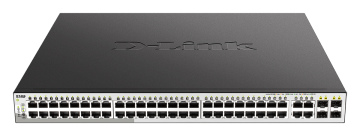 Коммутатор D-Link DGS-1210-52MP/F4A, 48xLAN 1Gbps, 4 SFP, PoE