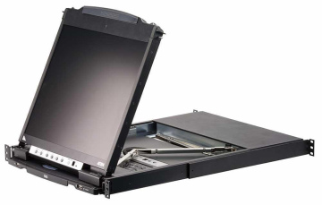 Консоль управления ATEN CL5716N-ATA-RG с KVM-переключателем, 16 портов VGA, PS/2-USB, Single Rail, 19"