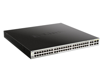 Коммутатор D-Link DGS-1210-52MP/FL1A 48xLAN 1Gbps, 4 SFP, PoE